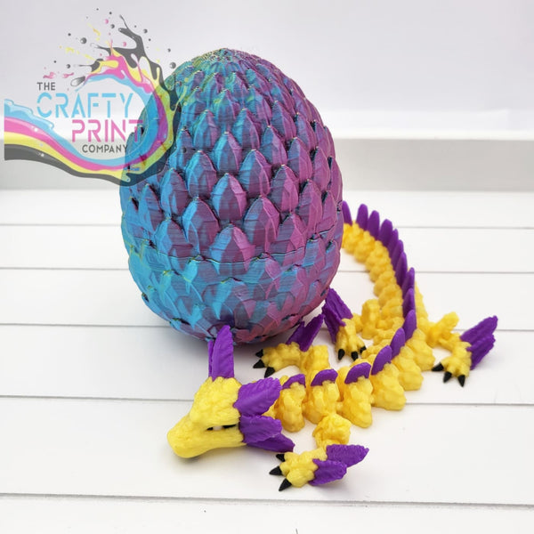 3D Printed Axolotl Dragon in Egg