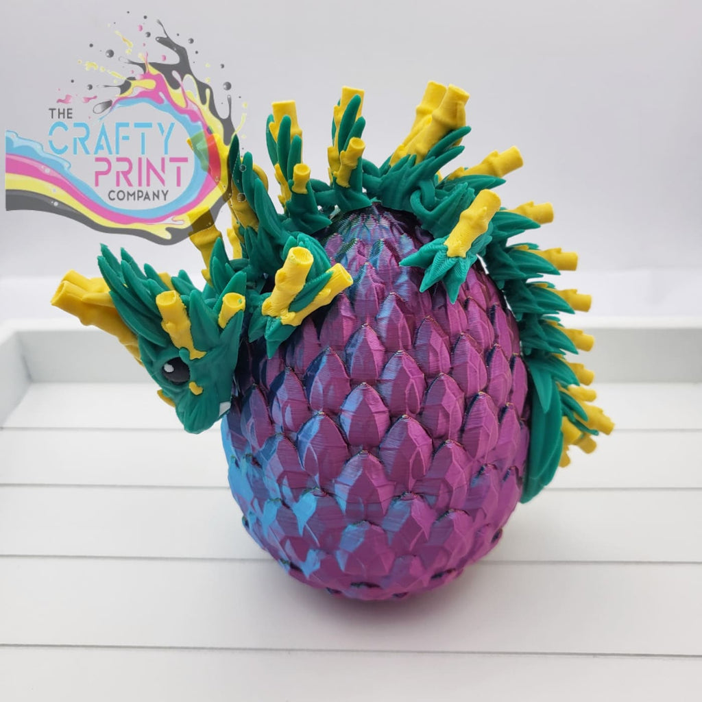 3D Printed Baby Bamboo Dragon in Egg