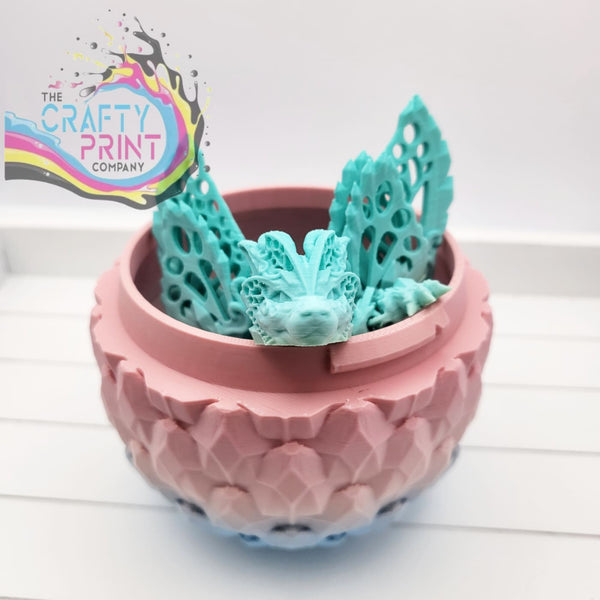 3D Printed Baby Fae Wolf Dragon in Egg