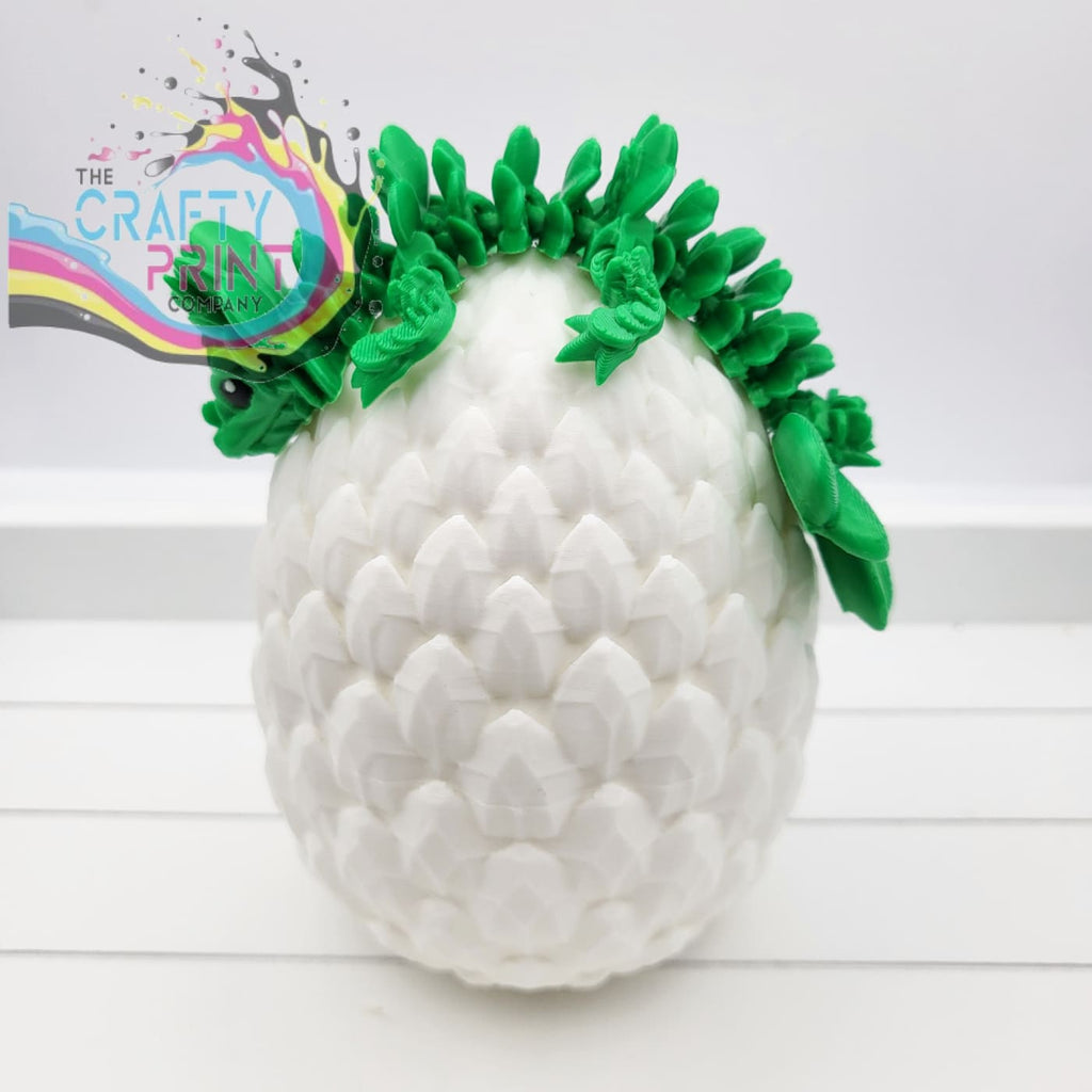 3D Printed Baby Lucky Clover Dragon in Egg