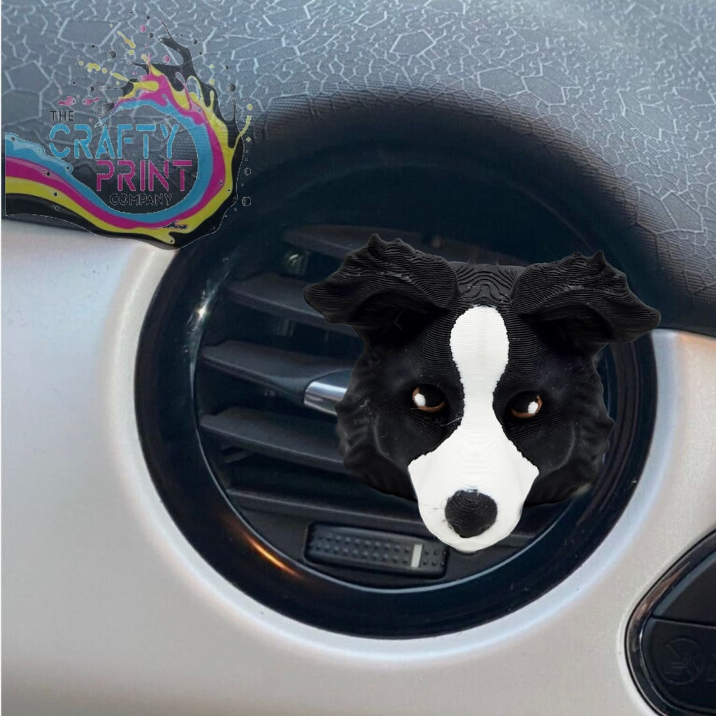 3D Printed Border Collie Dog Car Air Freshener Vent Clip