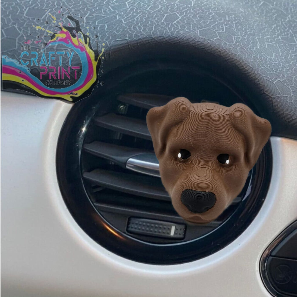 3D Printed Chocolate Labrador Car Air Freshener Vent Clip