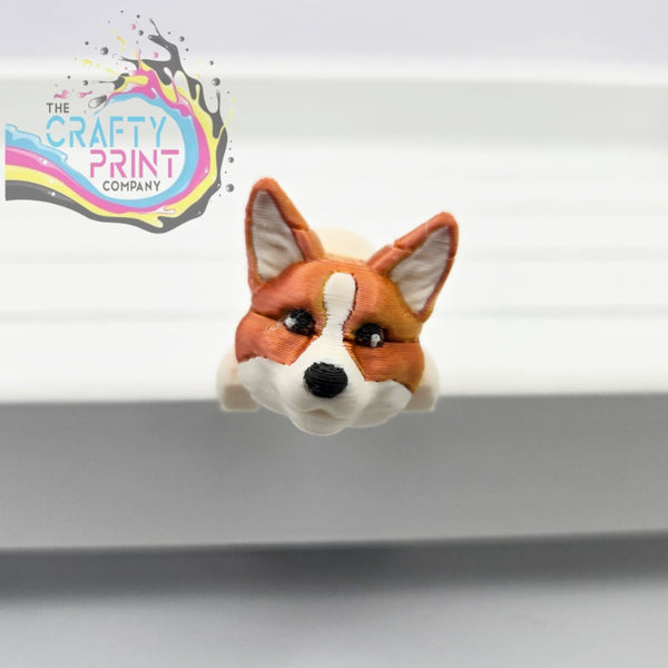 3D Printed Corgi Articulated Flexi Keyring/Fidget