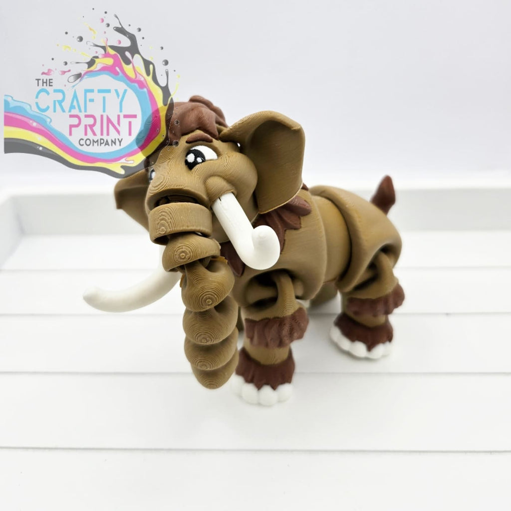 3D Printed Cute Mammoth Articulated Fidget - Home & Garden