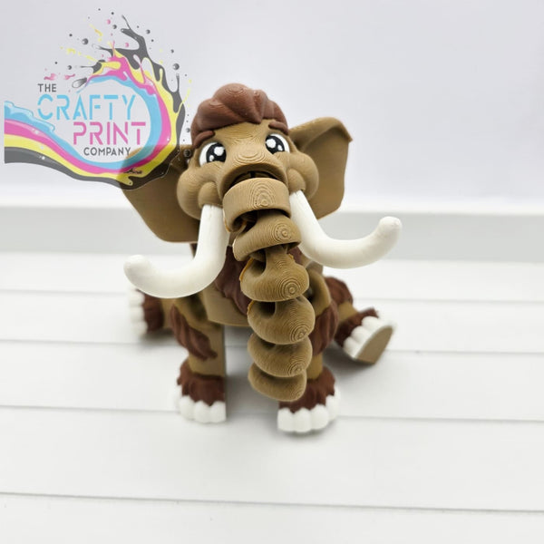 3D Printed Cute Mammoth Articulated Fidget - Home & Garden