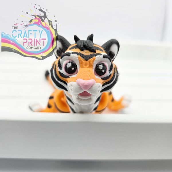 3D Printed Cute Tiger Articulated Fidget - Home & Garden >