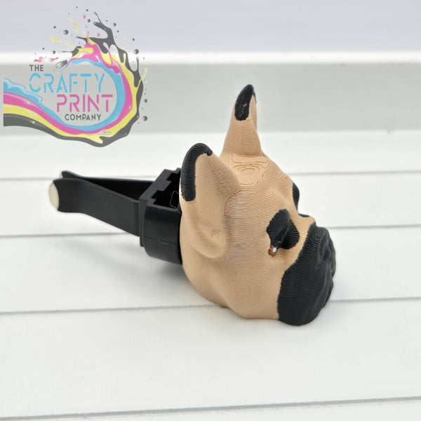 3D Printed French Bulldog Dog Car Air Freshener Vent Clip