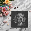 Beagle Engraved Slate Coaster - Square