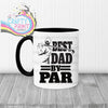 Best Dad by Par Mug - Black Handle & Inner - Mugs