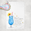 Blue Lagoon Cocktail Recipe Tea Towel - Kitchen Towels