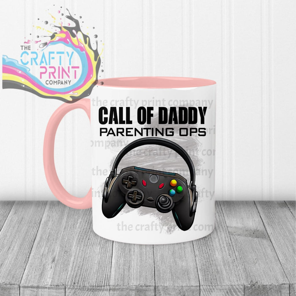 Call of Daddy Parenting Ops Mug - Pink Handle & Inner - Mugs