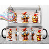 Chicken Funny Faces Mug - Black Handle & Inner - Mugs