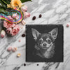 Chihuahua Engraved Slate Coaster - Square