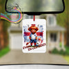 Cmon En-ger-land Football Highland Cow Car Air Freshener