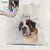 Custom Pet Photo Cotton Tote Bag - Shopping Totes