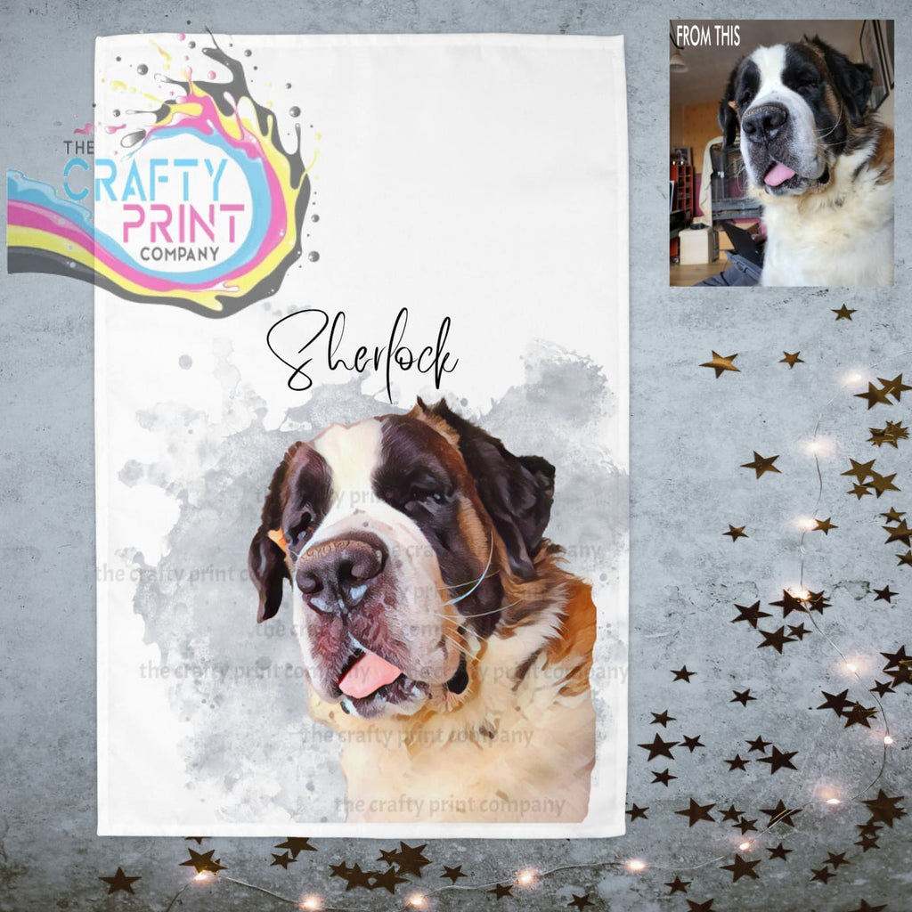 Custom Pet Photo Tea Towel - Kitchen Towels