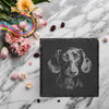 Dachshund Engraved Slate Coaster - Square