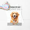 Did someone say cake? Golden Retriever A5 Birthday Card