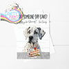 Did someone say cake? Great Dane A5 Birthday Card