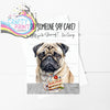 Did someone say cake? Pug A5 Birthday Card - Greeting &