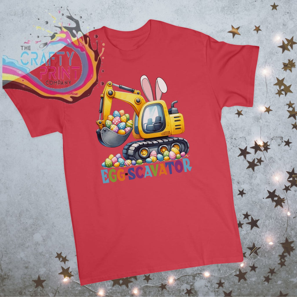 Egg-scavator Easter Children’s T-shirt - Red - Shirts & Tops