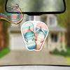 Flip Flops Shape Car Air Freshener with Fragrance Bottle