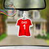 Football Shirt Shape Personalised Car Air Freshener