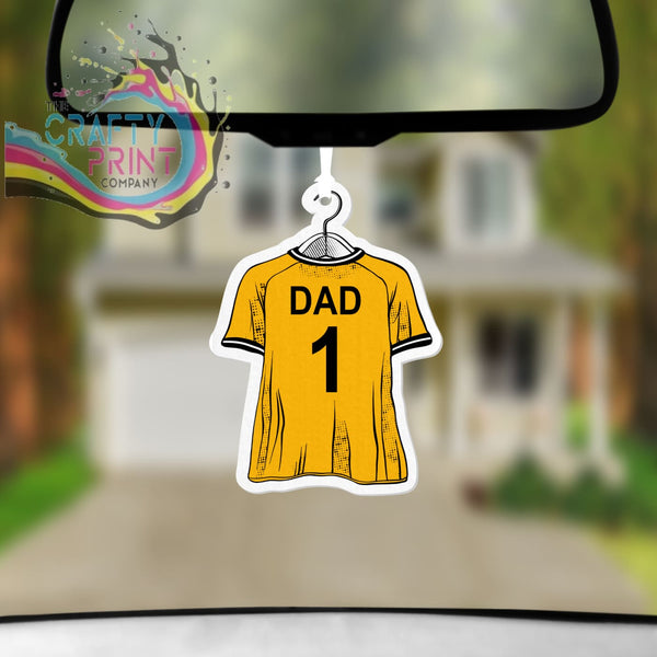 Football Shirt Shape Personalised Car Air Freshener