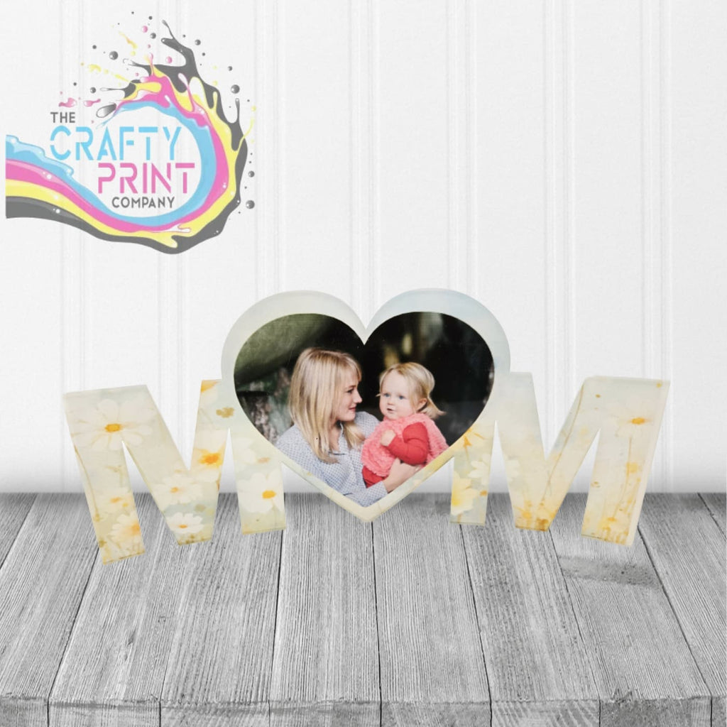 Freestanding Acrylic Curved Mom Word Plaque - Gift Giving