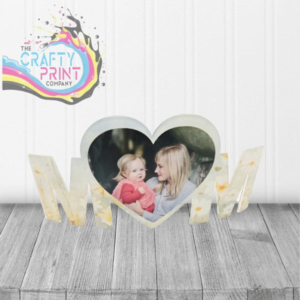 Freestanding Acrylic Curved Mom Word Plaque - Gift Giving