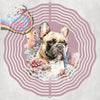 French Bulldog Pastel Flowers Wind Spinner