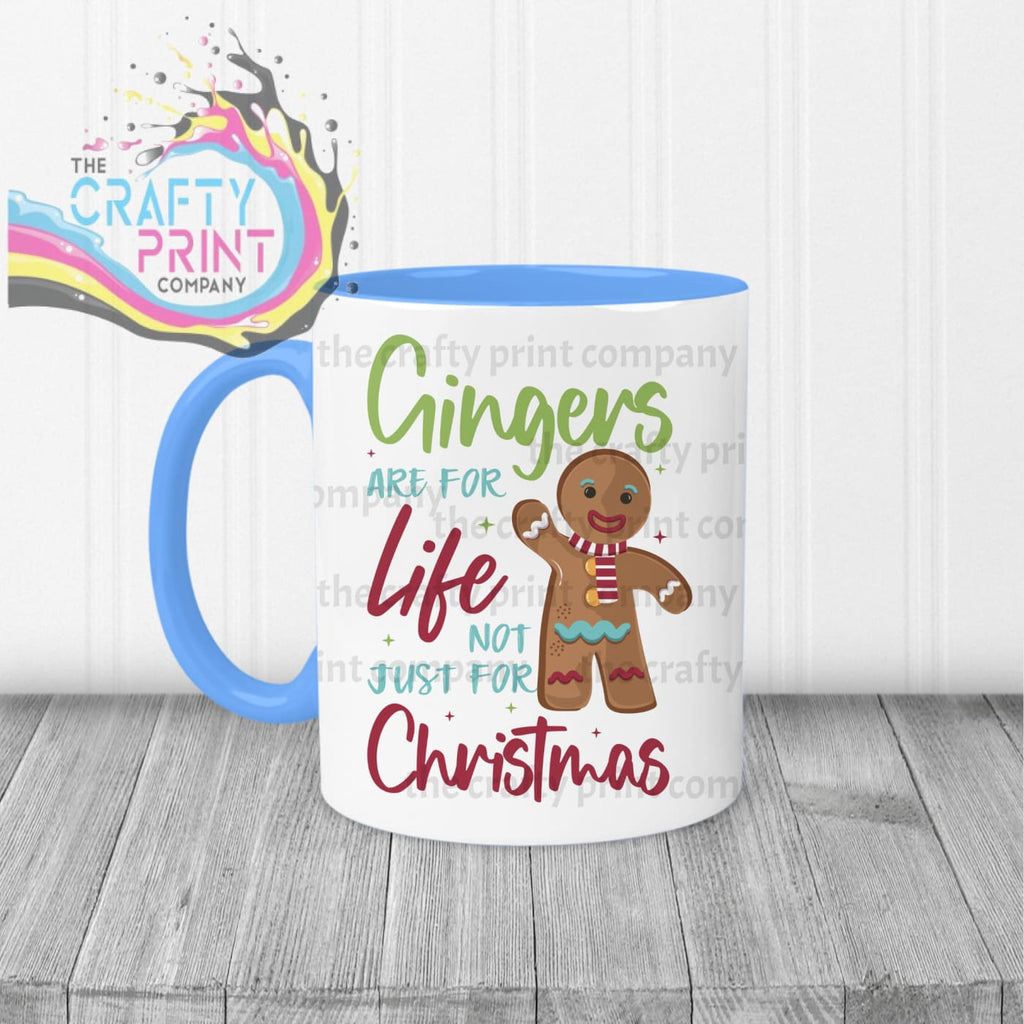 Gingers are for Life Mug - Blue Handle & Inner - Mugs