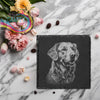 Golden Retriever Engraved Slate Coaster - Square