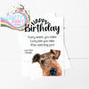 Happy Birthday Every snack you make Airedale Terrier A5