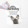 Happy Birthday Every snack you make French Bulldog A5 Card