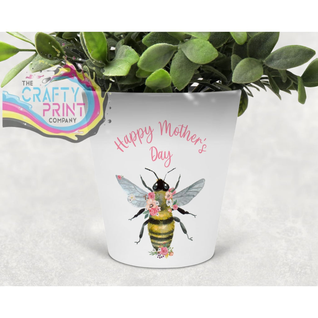 Happy Mother’s Day Bee Plant Pot - Home & Garden > Lawn