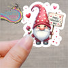 Happy Valentine’s Day Gnome Shaped Printed Sticker