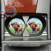 Highland Cow Tongue Out Car Cup Holder Coasters