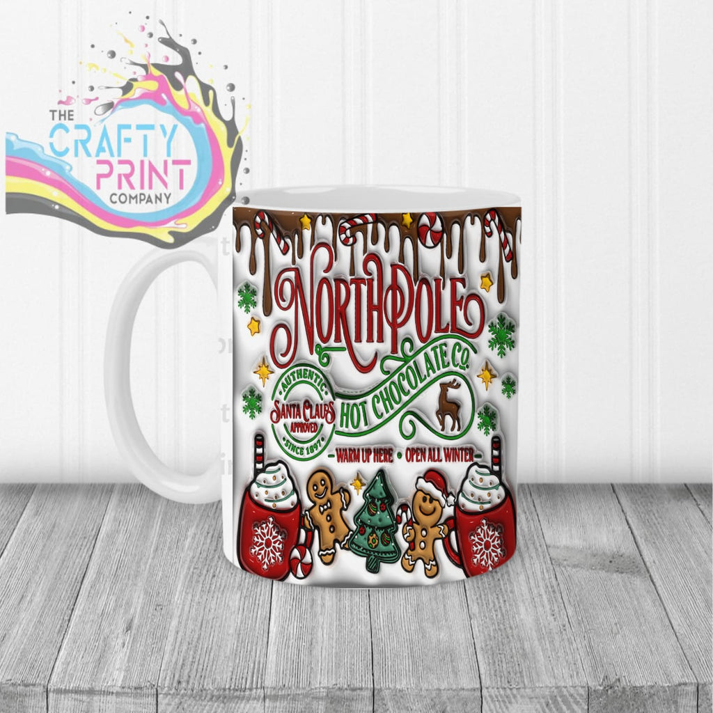 Hot Chocolate Northpole Inflated Mug - White Handle & Inner