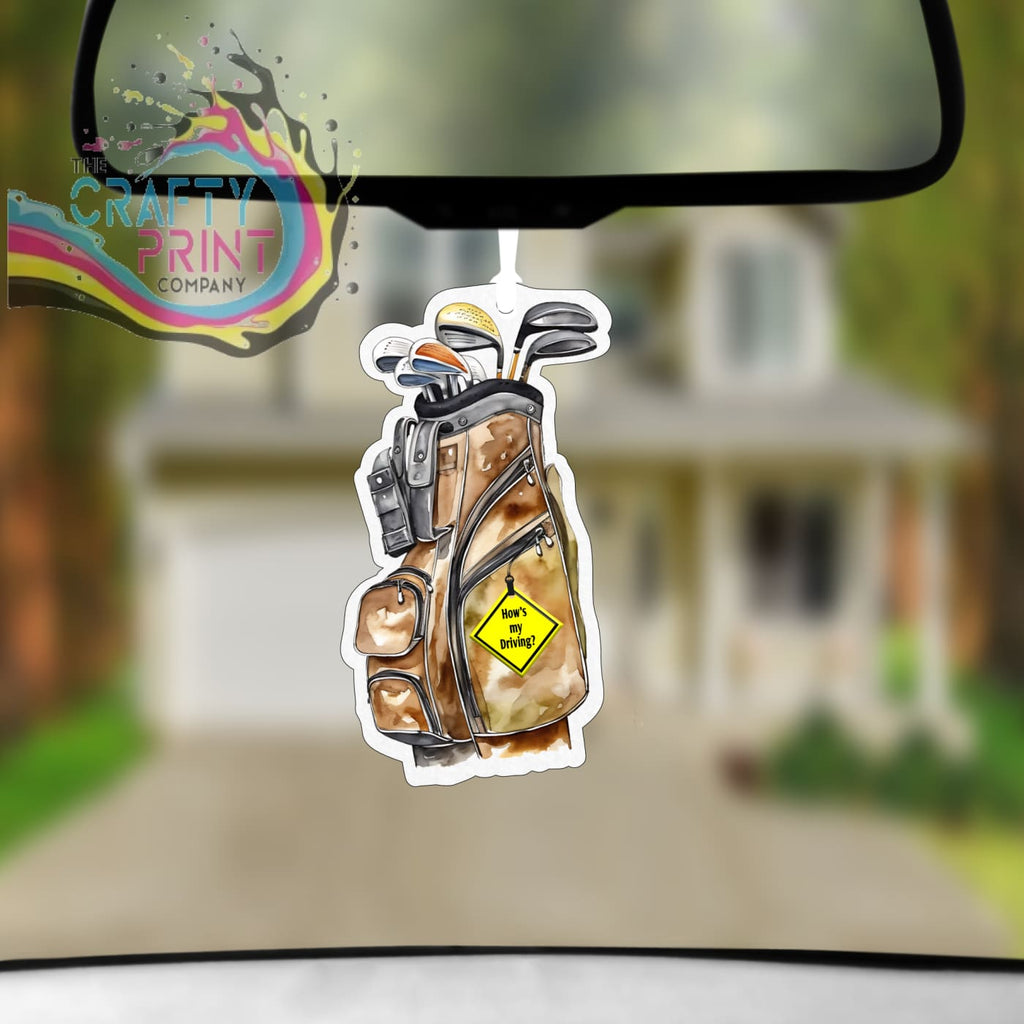 How’s My Driving Golf Bag Car Air Freshener