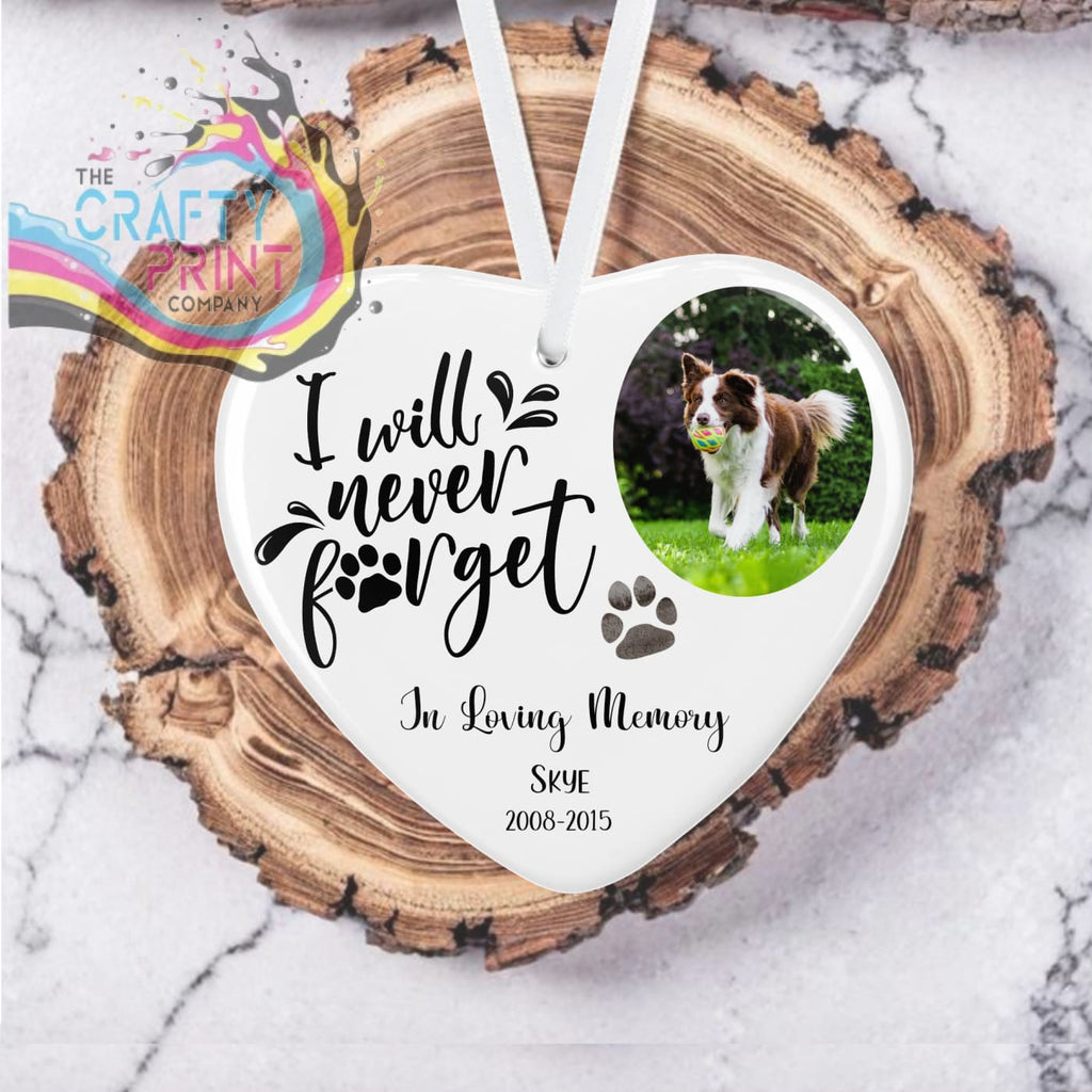 I will never forget Personalised Pet Memorial Ornament