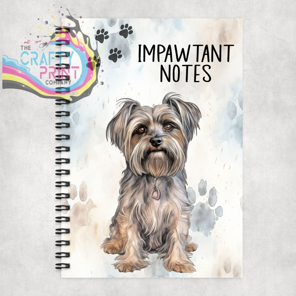 Impawtant Notes Yorkshire Terrier Notebook - Notebooks &