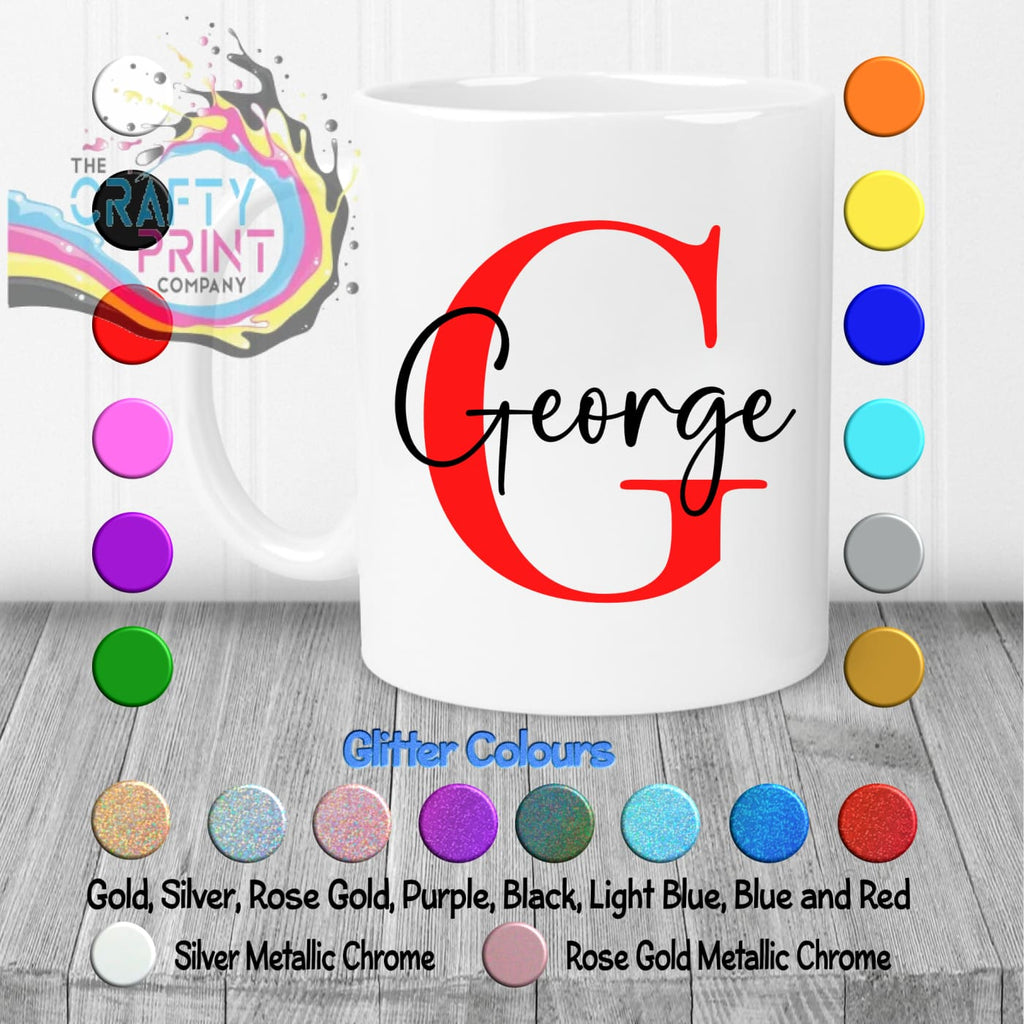 Initial Name Personalised Mug Sticker - Decorative Stickers