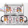 Life is short Hug your Pup Collie Mug - Black Handle &