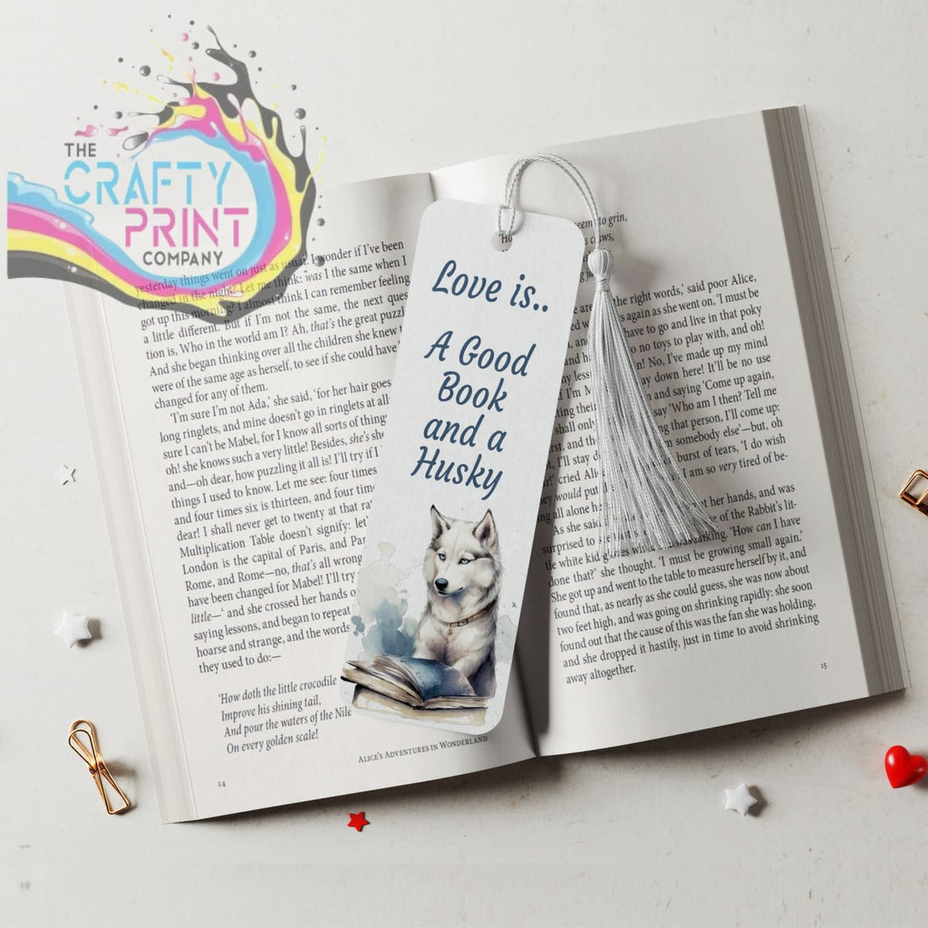 Love is A Good Book and a Husky Bookmark - 1 / Fabric Board