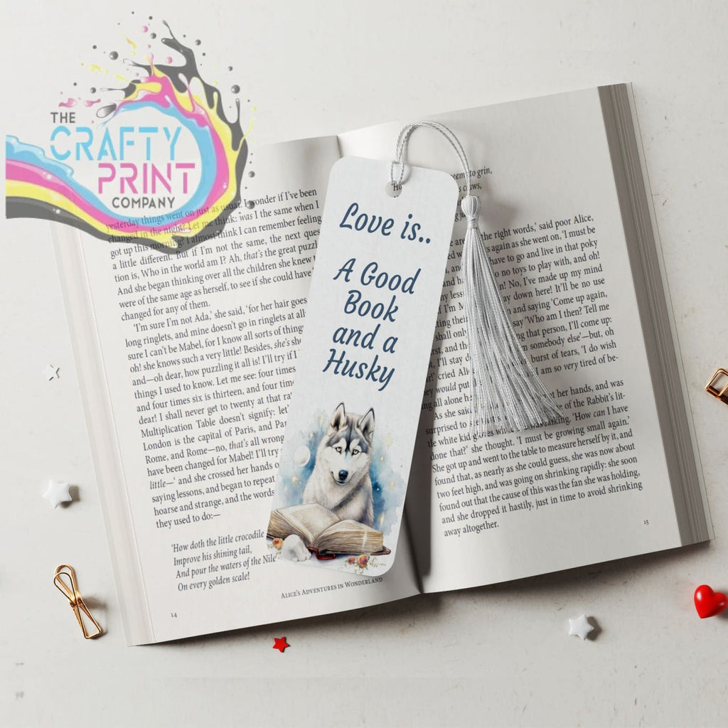 Love is A Good Book and a Husky Bookmark - 2 / Fabric Board