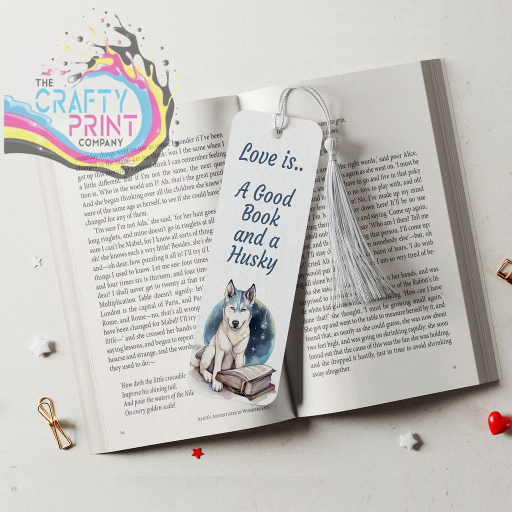 Love is A Good Book and a Husky Bookmark - 3 / Fabric Board