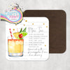 Mai Tai Cocktail Recipe Coaster - Coasters