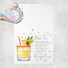 Mai Tai Cocktail Recipe Tea Towel - Kitchen Towels