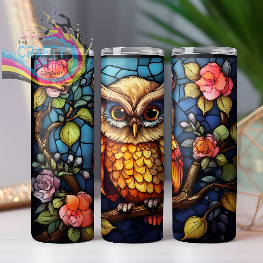 Owl Stained Glass Design 20oz Tumbler